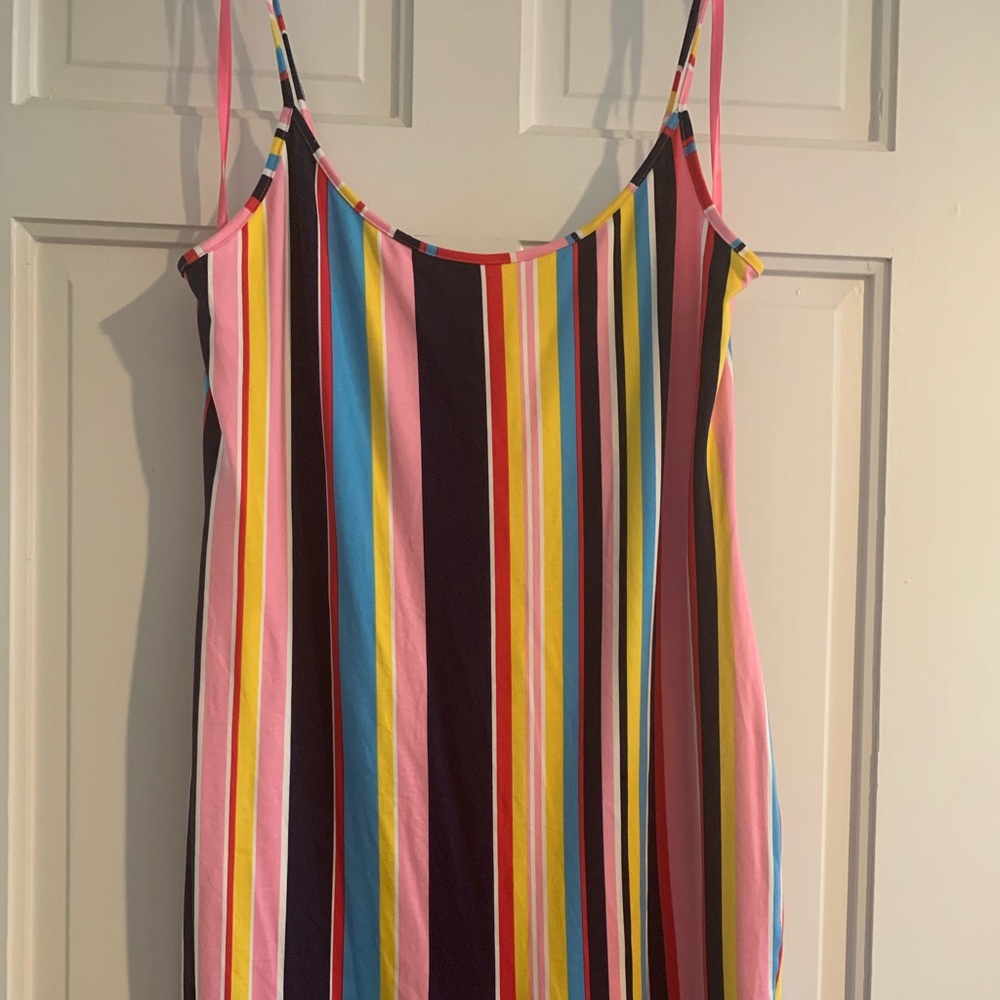 Fashion NOVA Colorblock Striped Slip Romper